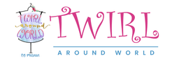 Twirl around world logo