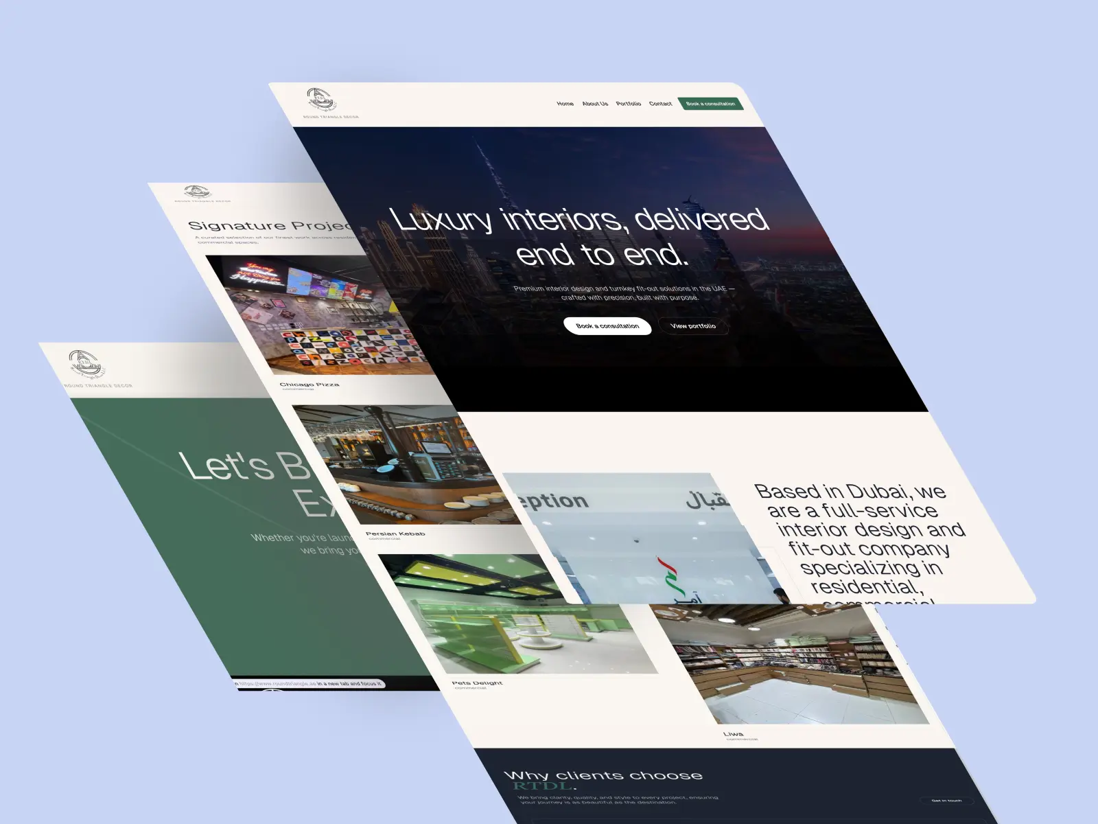 Round Triangle Decor Website